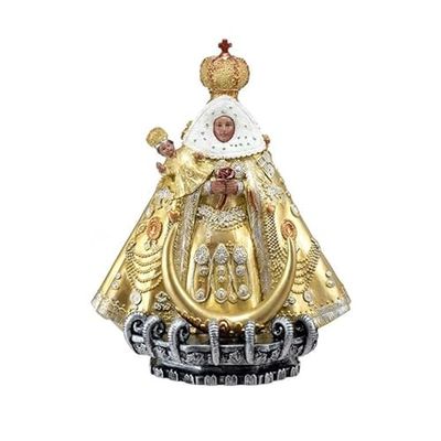 DRW Figura Virgen de Las Nieves Resina Pintada a Mano 20 cm