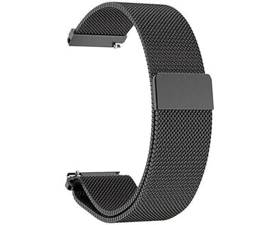 System-S Armband 22 mm Milanese av metall för Huawei Watch Smartwatch i svart, svart, Eine Grösse, Klassisk