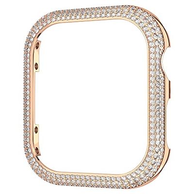 Swarovski Sparkling Apple Watch-hölje, vita Pavé-kristaller i en roséguldfärgad miljö, från Sparkling Collection