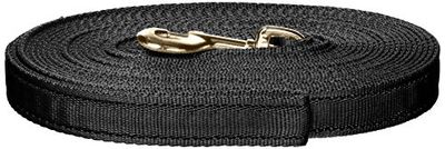 William Hunter Equestrian Longia Imbottita con moschettone, Lunghezza: 8 m, Colore: Nero