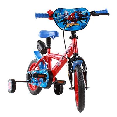 albri Spiderman kinderfiets 12 inch, rood, klein