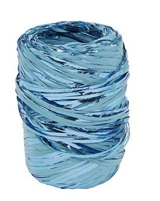 Clairefontaine Metallisk Raffia Räknare Bandrulle, 100 m x 13 mm - Blå