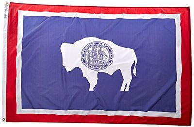 Annin Flagmakers Drapeau de l'État du Wyoming 1,2 x 1,8 m en Nylon SolarGuard NYL-Glo 100% fabriqué aux États-Unis Selon Les spécifications Officielles de l'État Modèle 146170