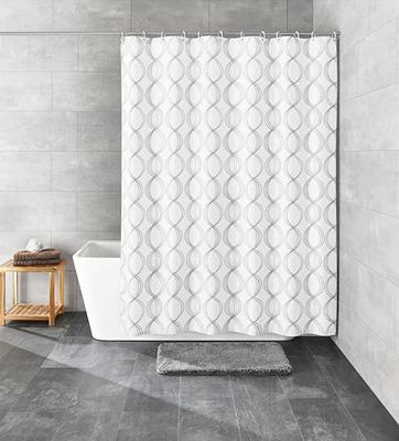 Kleine Wolke Cortina de Ducha, poliéster, Blanco, 120 x 200 cm