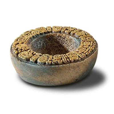 Exo Terra Aztec Water Dish, Decorative Terrarium Water Bowl (Small),2.5 x 7.5 x 7.5 cm; 150 gramos