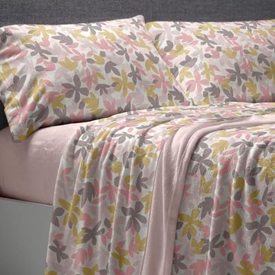Burrito Blanco | Lenzuola Coralina | Letto da 135 cm. (+ misure disponibili) | Lenzuola invernali | Design 766 | Colore rosa (135 x 190/200 cm)