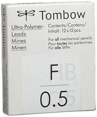 Tombow Ex-05P-F - Caja 12 Tubos con 12 Minas, 0.5 Mm