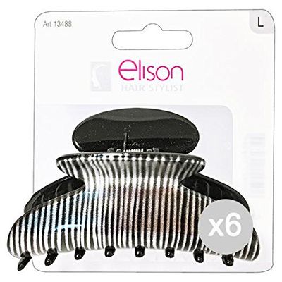 Set di 6 fermagli per capelli 13488 Medium Ar. Fantasy Blackmix