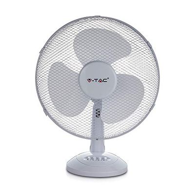 Brightium Bureauventilator, 40 W, afneembare bodem, 4 knoppen, 3 bladen van 30,5 cm, ideaal om de frisheid in elke ruimte te bewaren