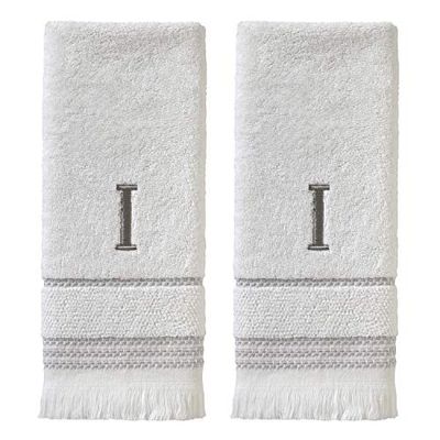 SKL Home Hand Towel Set, I, Cotton, White, 16x26