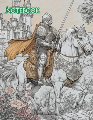 Medieval Knight Themed Notebook Book Diary Notebook Notepad 150 Pages