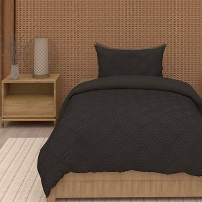 Intemporel 3D påslakan i mikrofiber 140 x 200 cm Gaia svart, av ockersol