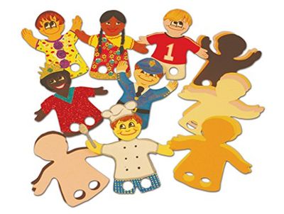 Springboard 10364 People Finger Puppets Craft Activity (Pack of 50), 11 x 11.5 centimeters