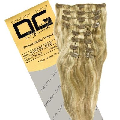 Dream Girl Extensions capillaires à clipser Couleur 10/613 35,5 cm