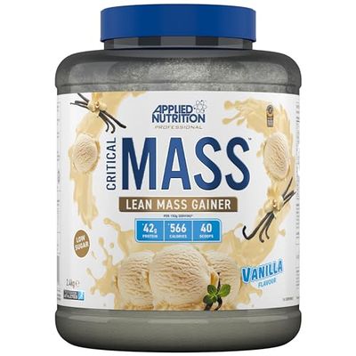 Applied Nutrition Critical Mass Professional - Weight Gain Protein Powder, High Calorie Weight Gainer, Lean Mass (2.4kg - 16 Servings) (Vanilla)