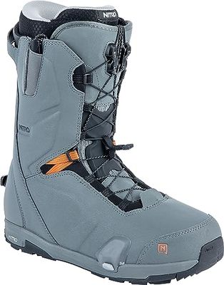 Nitro Heren Snowboards Profile TLS All Mountain Freeride Freestyle Premium snelvetersysteem Step On Boot snowboardboot, houtskool, 32.0