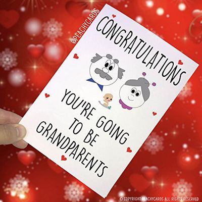 Congratulations Card Pregnancy Surprise You're Going to Be Grandparents Card for Nana Grandad New Baby New Grandparents Reveal PC181