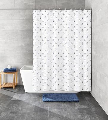 Kleine Wolke Rideau de Douche en Polyester, Bleu foncé, 120 x 200 cm