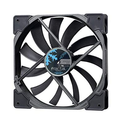 Fractal Design Venturi HF-14 Noir - Fan d'ordinateur - Optimisé pour un débit d'air élevé - LLS-Roulements - Jambes de forme aérodynamique – 12v - 140 mm - Noir (Single)