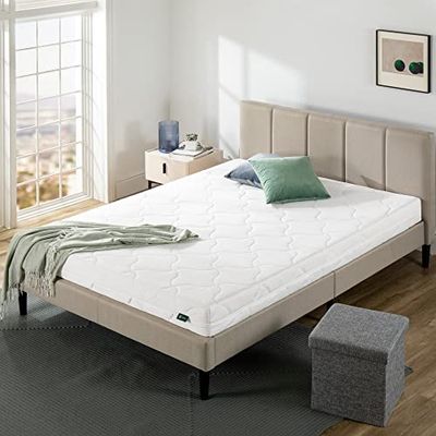 Zinus Colchón híbrido con 7 Zonas de Apoyo de muelles ensacados, colchón con Funda, Lavable hasta 40 °C, 100 x 200 cm, Altura 16 cm, dureza Media H2, colchón en una Caja, Certificado Oeko-Tex