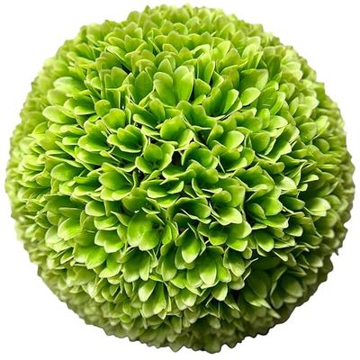TENAX Dahlia Green Bloom Diameter 38 cm Green Artificial Plant Ball Dahlia Flower Decorative Ball for Home and Garden Decor Indoor and Outdoor