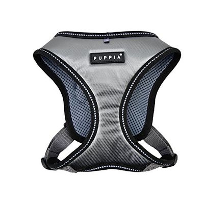 Puppia Arnés Legacy Tamaño Mediano Color, Poliéster, Gris, M