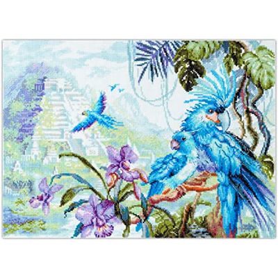 Magic Needle Monde Perdu Kit de Broderie au Point de Croix compté Zweigart Edition, Coton, Blanc, 40 x 30 cm