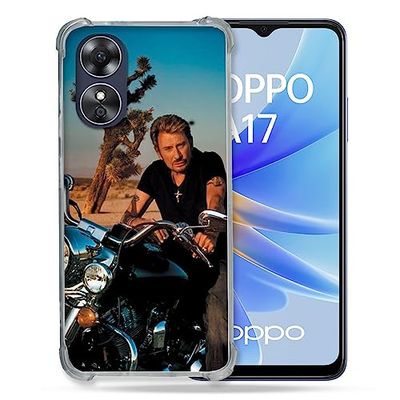 Cokitec Wzmocnione etui dla Oppo A17 Music Johnny Hallyday Moto