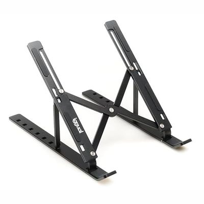 VoltShine Support élévateur - Support Pliable Portable de 17", Couleur Noire, léger et réglable pour Un Confort d'utilisation des appareils