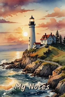 My Notes: Lined Notebook for Lists, Journaling, and Planning – Lighthouse Landscape
