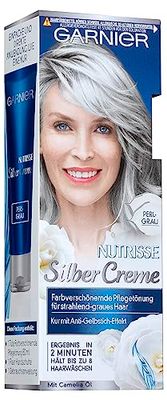 Crema Garnier Nutrisse per capelli grigi, grigio perla, 1 unità.