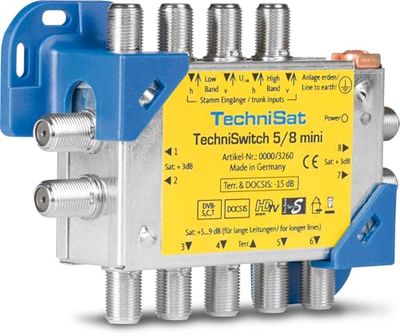 TechniSat 0000/3260 TechniSwitch 5/8 Mini múltiplo de satverteilung para 8 participantes