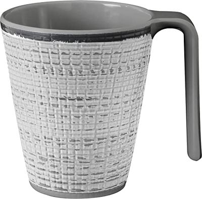 BRUNNER 0830035N.C7X Camping Mug with Anti-Slip Base, Tivoli Collection 30 cl, Grey/Black, Durable Material, Shatterproof Mug