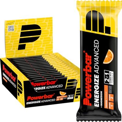 Powerbar Energize Advanced Orange 15x55g - Barre Énergétique à Haute Teneur en Carbone + C2MAX