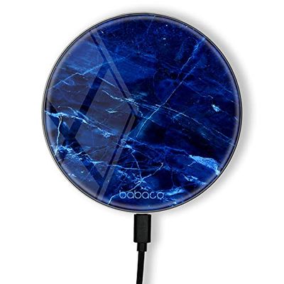 ERT GROUP Origineel en officieel gelicentieerd door Babaco Inductielader, Pattern Abstract 032 Glass Wireless Charging Dock, Micro USB-kabel 1 meter 10W