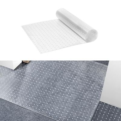 VEVOR Plastic tapijtbeschermers, 60 x 15 cm PVC krasbestendige kattentapijtbeschermer voor deuropening, antislip kattenkrasbeschermer, gemakkelijk te snijden tapijt krasstopper