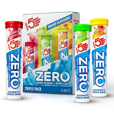 HIGH5 ZERO Electrolyte Tablets | Hydration Tablets Enhanced with Vitamin C | 0 Calories & Sugar Free | Boost Hydration, Performance & Wellness | Triple Pack, 60 Tablets (20x, Pack of 3)