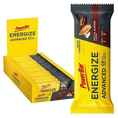 Powerbar Energize Advanced Mocca Almond 15x55g - High Carb Energy Bar + C2MAX