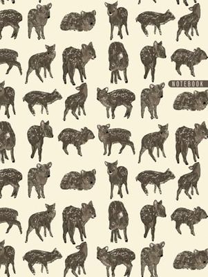Notebook: pudu deer on the cover | grided | hard cover
