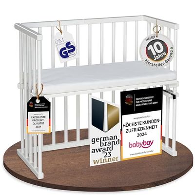 Babybay 120152 Midi - Berço auxiliar com colchão (acabamento lacado), branco