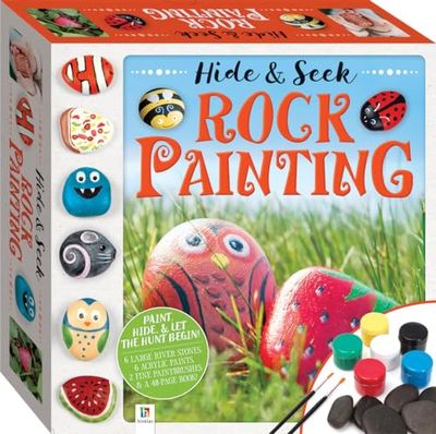 Hinkler - Hide & Seek Rock Painting - Rock Painting Starter Kit - Arts and Crafts for Kids - Gift for Art Lovers - Includes Rocks, Acrylic Paint and More [Paperback] Pty Ltd