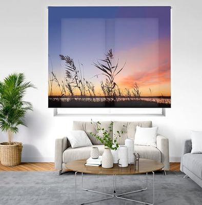 Blindecor Digital | Estor Enrollable Translúcido Estampado |Familia Paisaje| Modelo P-ALBUFERA | 130 x 180 cm (Ancho por Alto) Tamaño de la Tela 126 x 175 cm | Estores para Ventanas