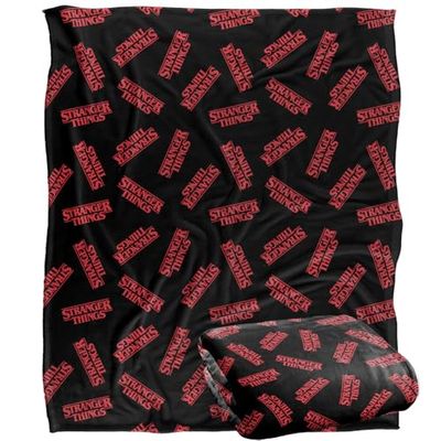 Stranger Things LOGO PATTERN Silky Touch Super Soft Throw Blanket 152 x 127 cm
