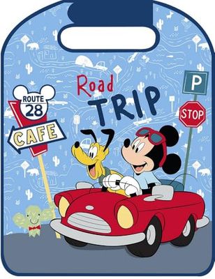TataWay - Protector de Asiento de Coche Mickey Mouse | Fijación con Velcro | Bandas Elásticas con Ganchos | Medidas: 45x56 cm, Turquesa, Universal, Cloruro de Polivinilo