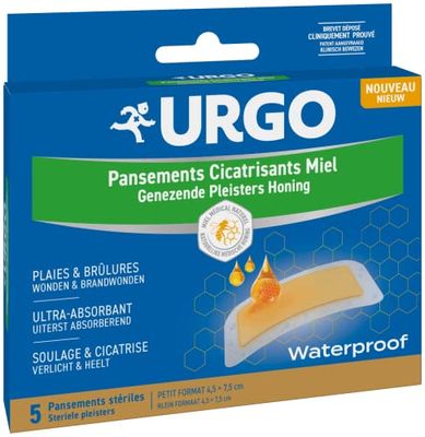 Urgo - Medicazioni al miele - Cicatrizzanti e Waterproof- x5 medicazioni sterili