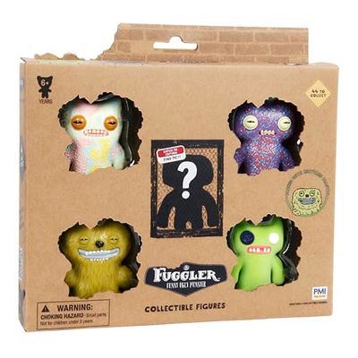 Bizak Fuggler 64110400-6 Lot de 5 Figurines de 6,5 cm avec Poster à Collectionner, pour garçons et Filles de Plus de 4 Ans