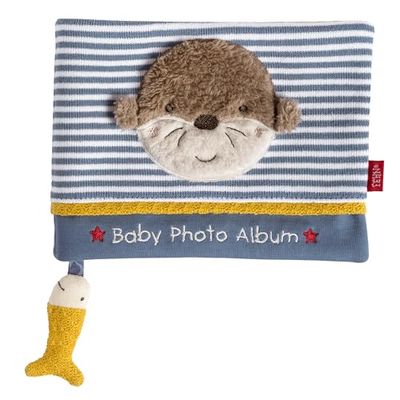 Fehn otter fotoalbum - Ontdek, verkennen, voelen: Gezichten onthouden en namen leren door te spelen met het stoffen fotoboek - Insteekalbum voor baby's en peuters vanaf 0 plusmaanden