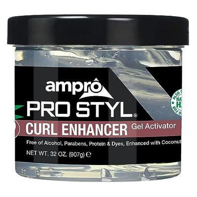 Ampro Pro Styl Curl Enhancer - Gel Activator with Coconut Oil to Moisturize and Define Coils and Waves - Helps Protect and Hydrate Hair Shaft - Tames and Adds Shine to Tresses - Regular - 908 g