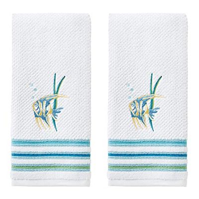SKL HOME by Saturday Knight Ltd. Ocean Watercolor - Juego de Toallas de Mano, Color Azul