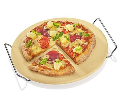 Küchenprofi pierre à pizza avec soucoupe ø 30 cm, une pizza comme en brique réfractaire